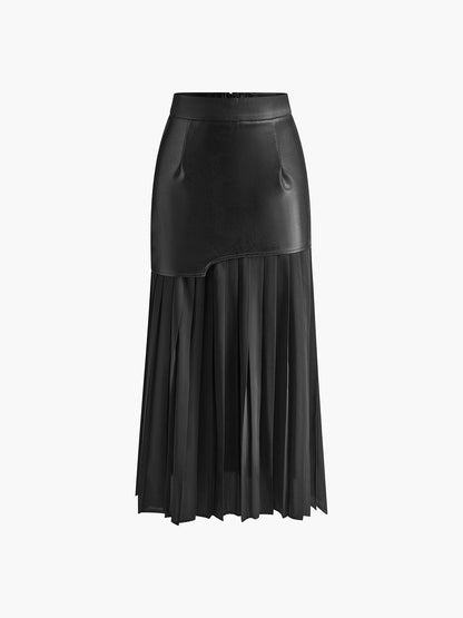 Hollis | Women’s Asymmetrical Pleated Midi Skirt