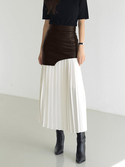 Hollis | Women’s Asymmetrical Pleated Midi Skirt