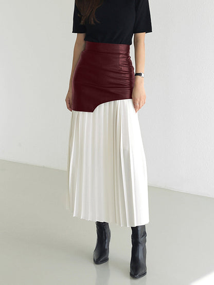 Hollis | Women’s Asymmetrical Pleated Midi Skirt