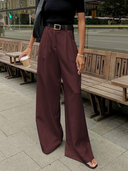 Cressida | Women’s Pleated Front Wide Leg Trousers