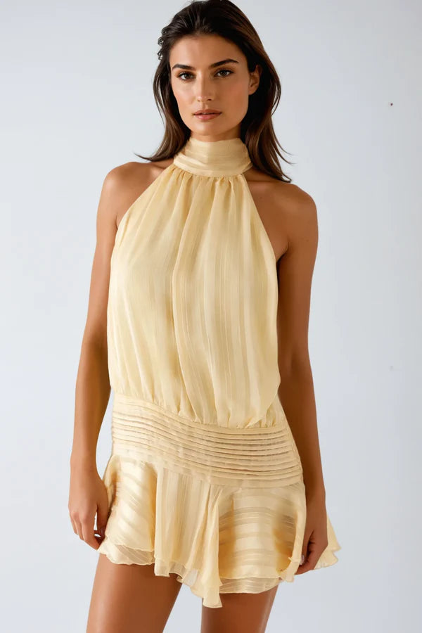 Sabrina | Women’s Elegant Halter Neck Mini Dress