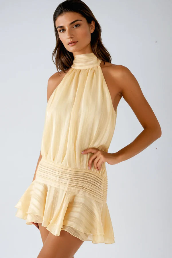 Sabrina | Women’s Elegant Halter Neck Mini Dress