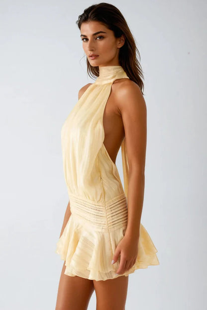Sabrina | Women’s Elegant Halter Neck Mini Dress