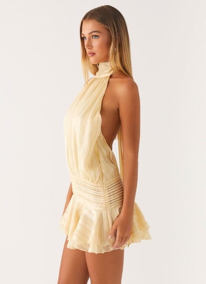 Sabrina | Women’s Elegant Halter Neck Mini Dress