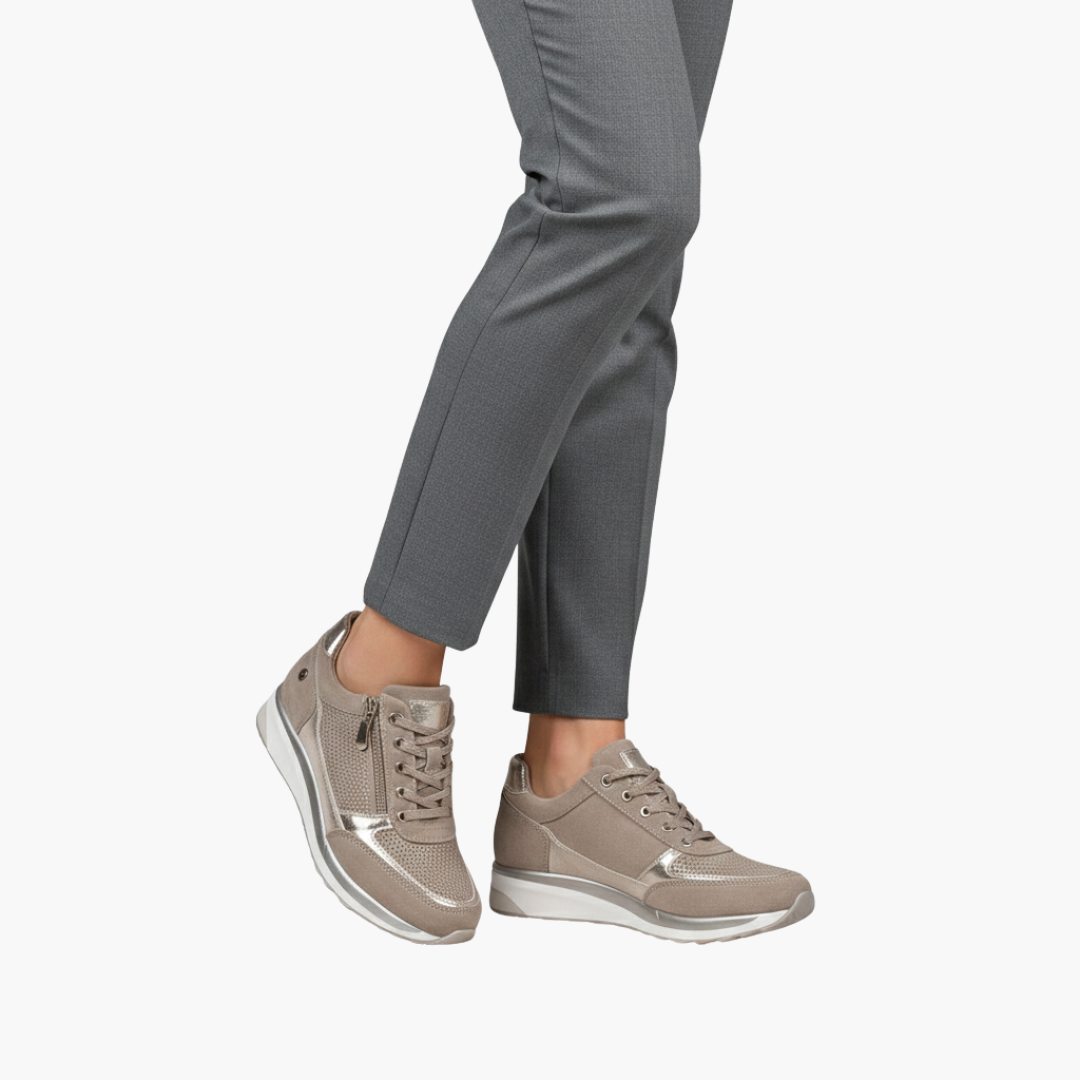 Elowynne | Women’s Side-Zip Lace-Up Sneakers