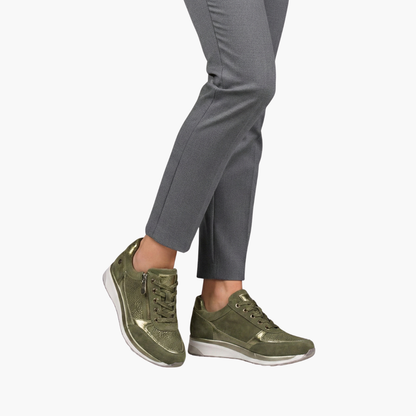 Elowynne | Women’s Side-Zip Lace-Up Sneakers