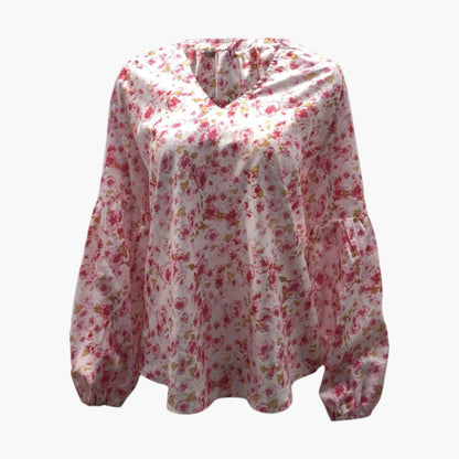 Sheena | Women’s V-Neck Long Sleeve Floral Blouse