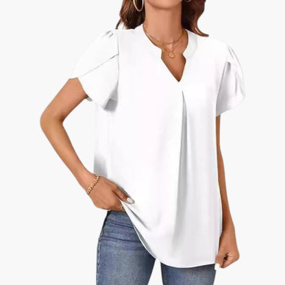 Maeve | Women’s V-Neck Puff Sleeve Blouse