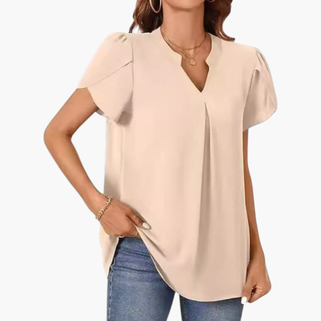 Maeve | Women’s V-Neck Puff Sleeve Blouse
