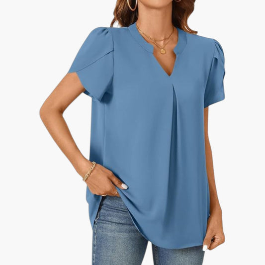 Maeve | Women’s V-Neck Puff Sleeve Blouse