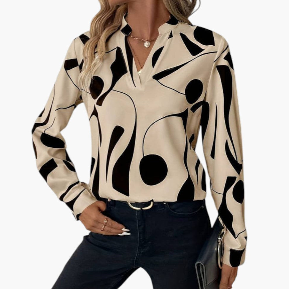 Brielle | Women’s V-Neck Long Sleeve Blouse