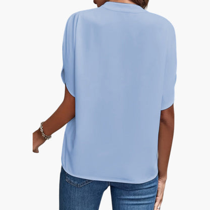 Camryn | Women’s Split Neck Short Sleeve Blouse