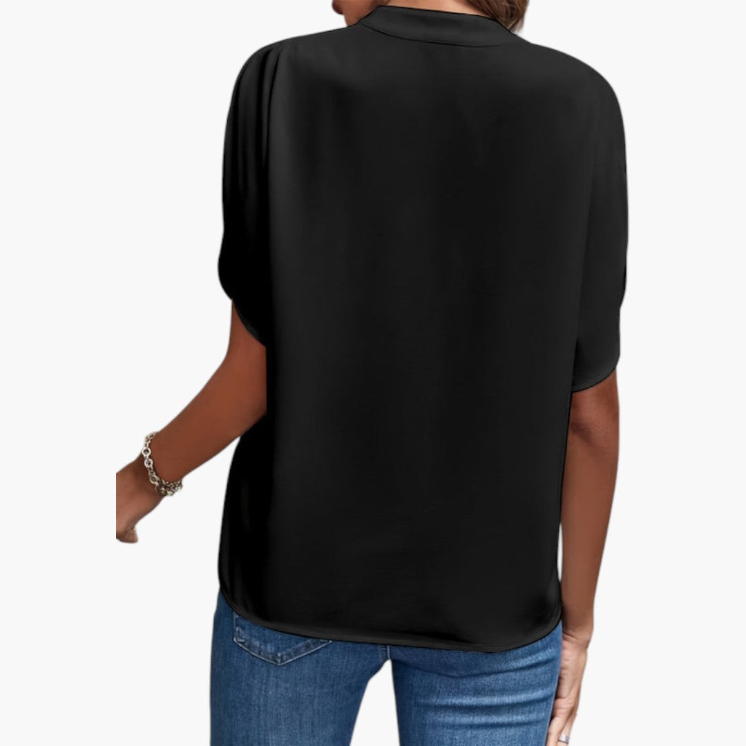 Camryn | Women’s Split Neck Short Sleeve Blouse