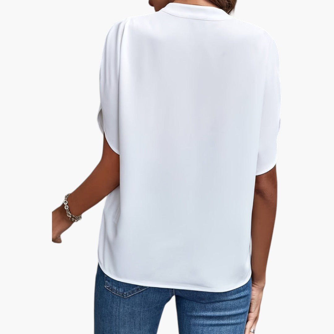 Camryn | Women’s Split Neck Short Sleeve Blouse