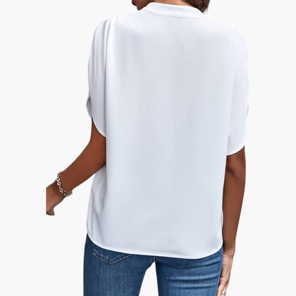 Camryn | Women’s Split Neck Short Sleeve Blouse