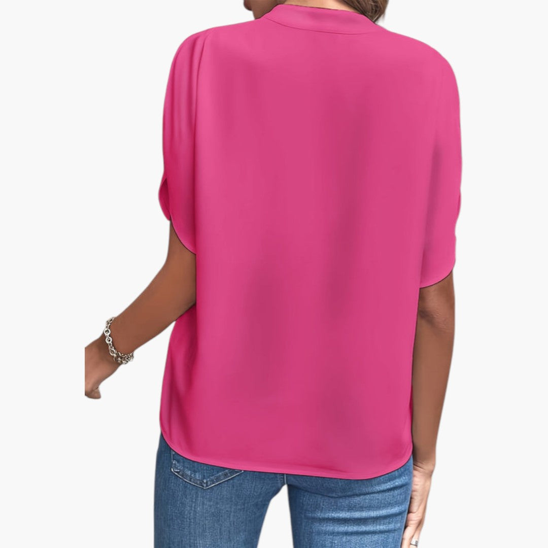 Camryn | Women’s Split Neck Short Sleeve Blouse