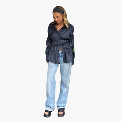 Kenzie | Women’s Collared Gathered Detail Blouse