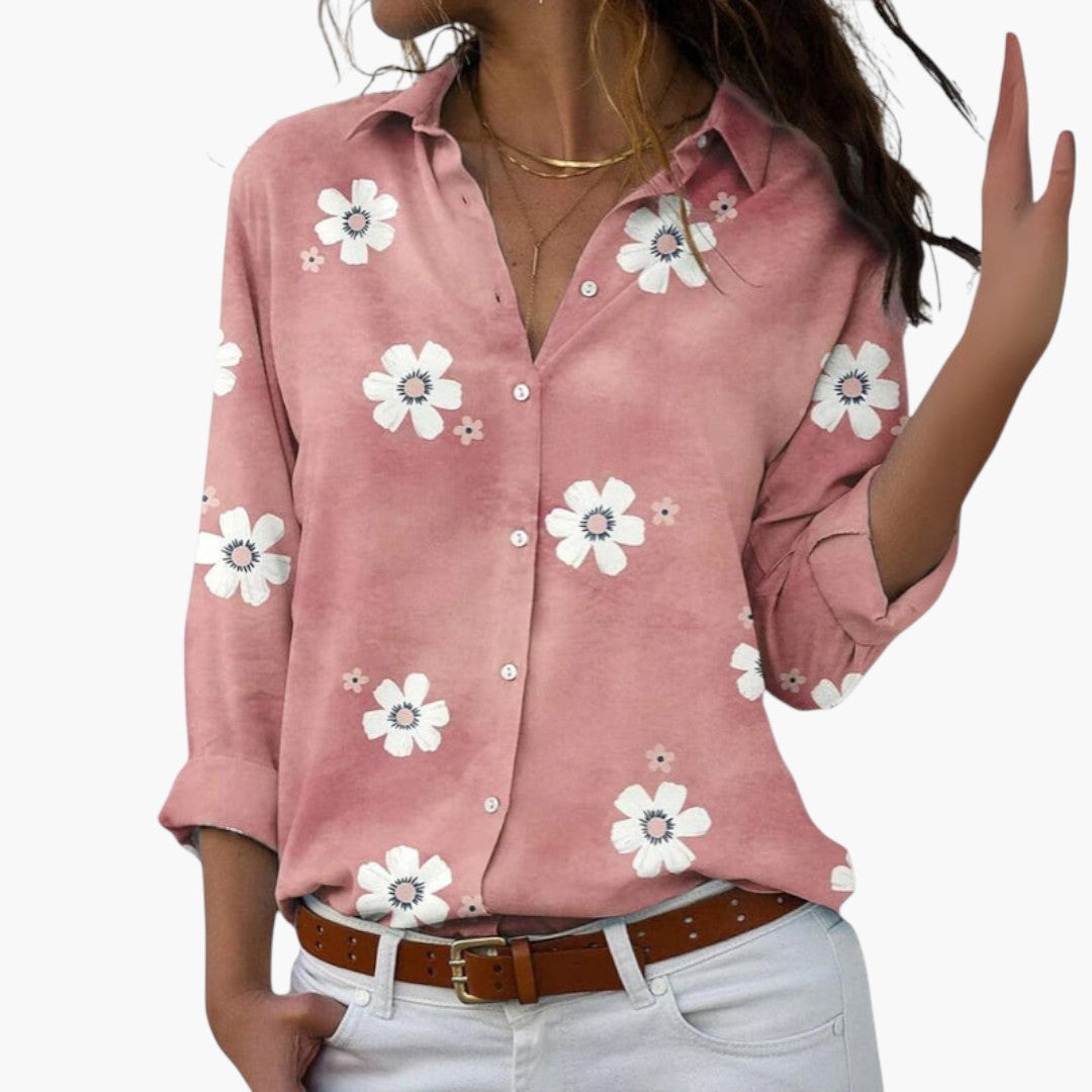 Mila | Women’s Floral Print Long Sleeve Blouse