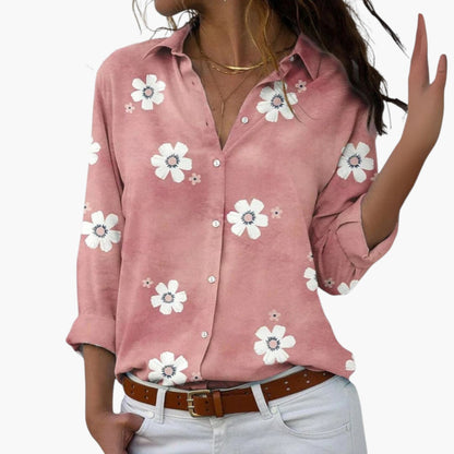 Mila | Women’s Floral Print Long Sleeve Blouse