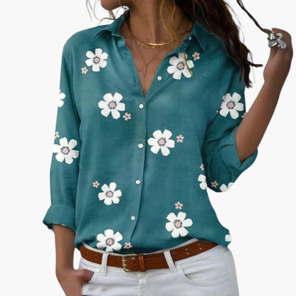 Mila | Women’s Floral Print Long Sleeve Blouse