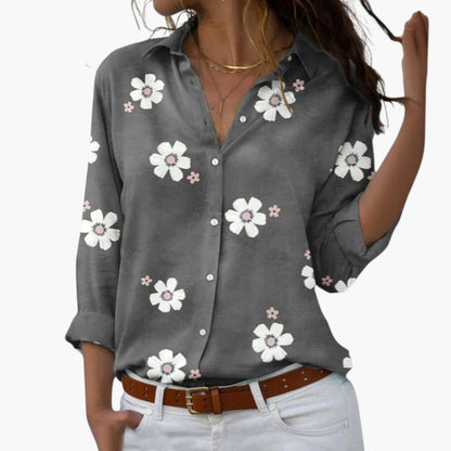 Mila | Women’s Floral Print Long Sleeve Blouse
