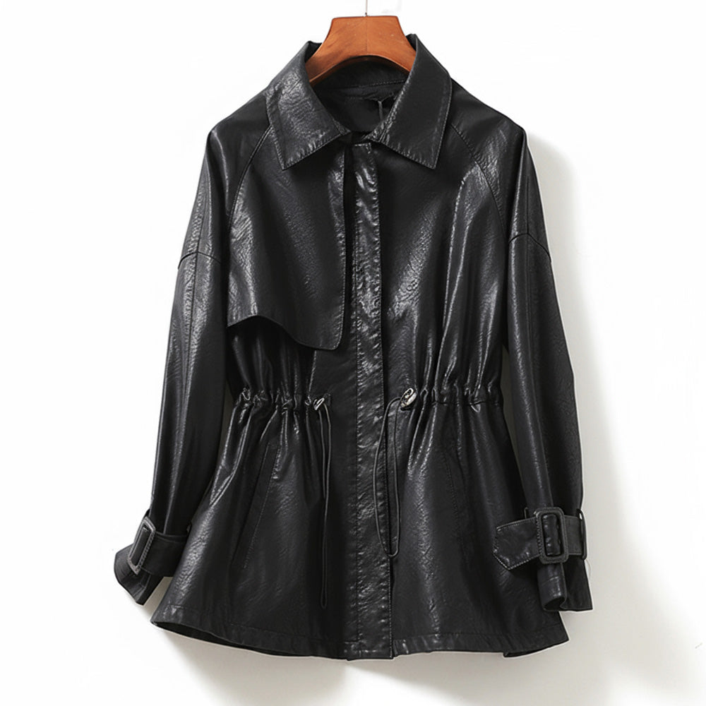 Piper | Women’s Waist Drawstring Collar Jacket