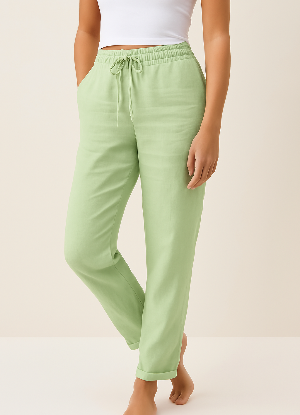 Avery | Women’s Linen-Blend Trousers with Relaxed Fit
