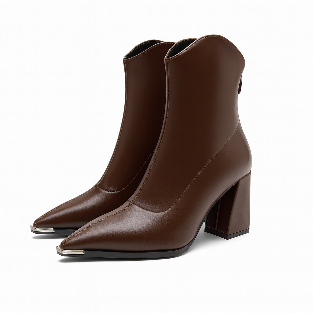Reagan | Women’s Spring Pointed-Toe Heeled Ankle Boots