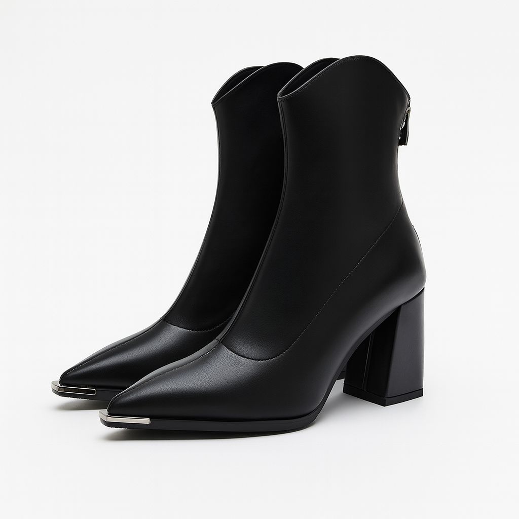 Reagan | Women’s Spring Pointed-Toe Heeled Ankle Boots