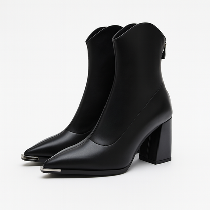 Reagan | Women’s Spring Pointed-Toe Heeled Ankle Boots