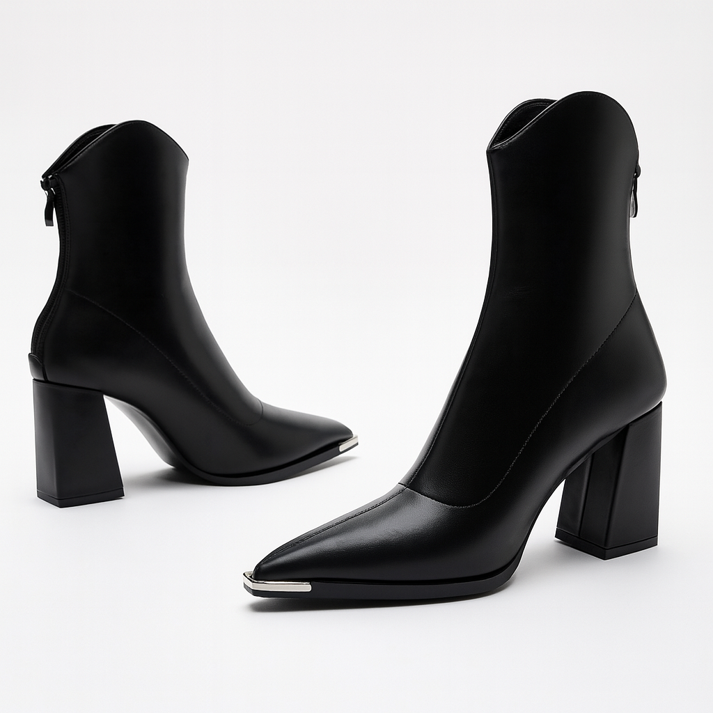 Reagan | Women’s Spring Pointed-Toe Heeled Ankle Boots