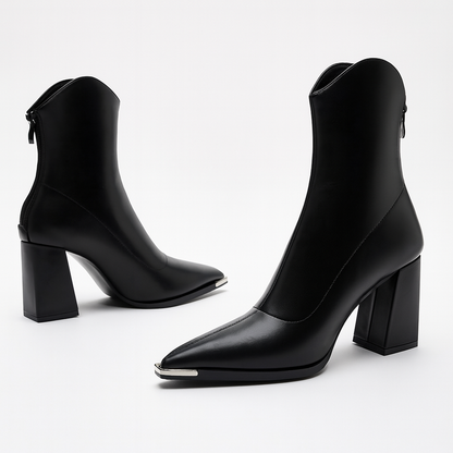 Reagan | Women’s Spring Pointed-Toe Heeled Ankle Boots