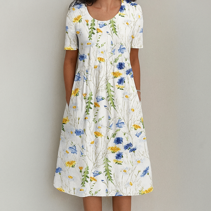 Rosalind | Women’s Vintage Floral Ruffle Spring Dress