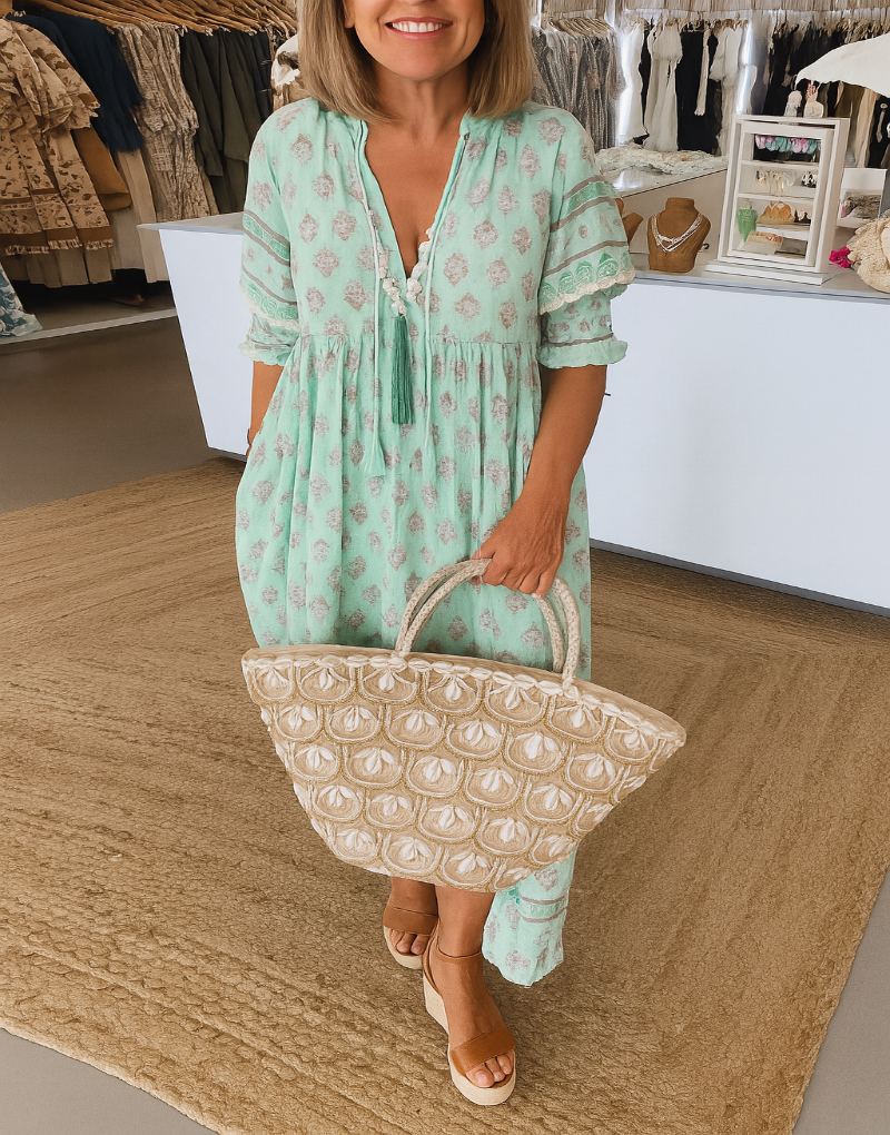 Madison | Women’s Lantern Sleeve Maxi Dress