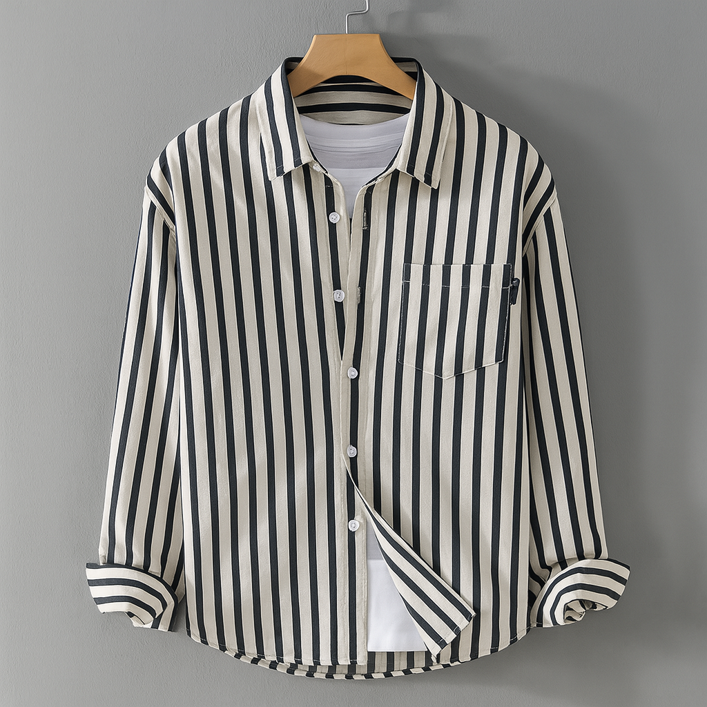 Weston | Men’s Casual Long Sleeve Shirt with Chest Pocket