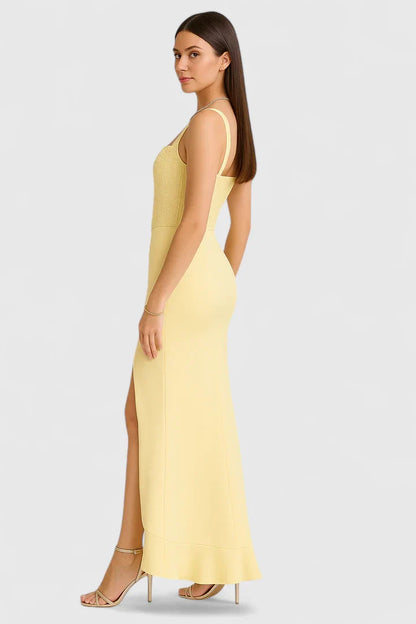Soraya | Women’s Elegant Ruffle Hem Midi Dress