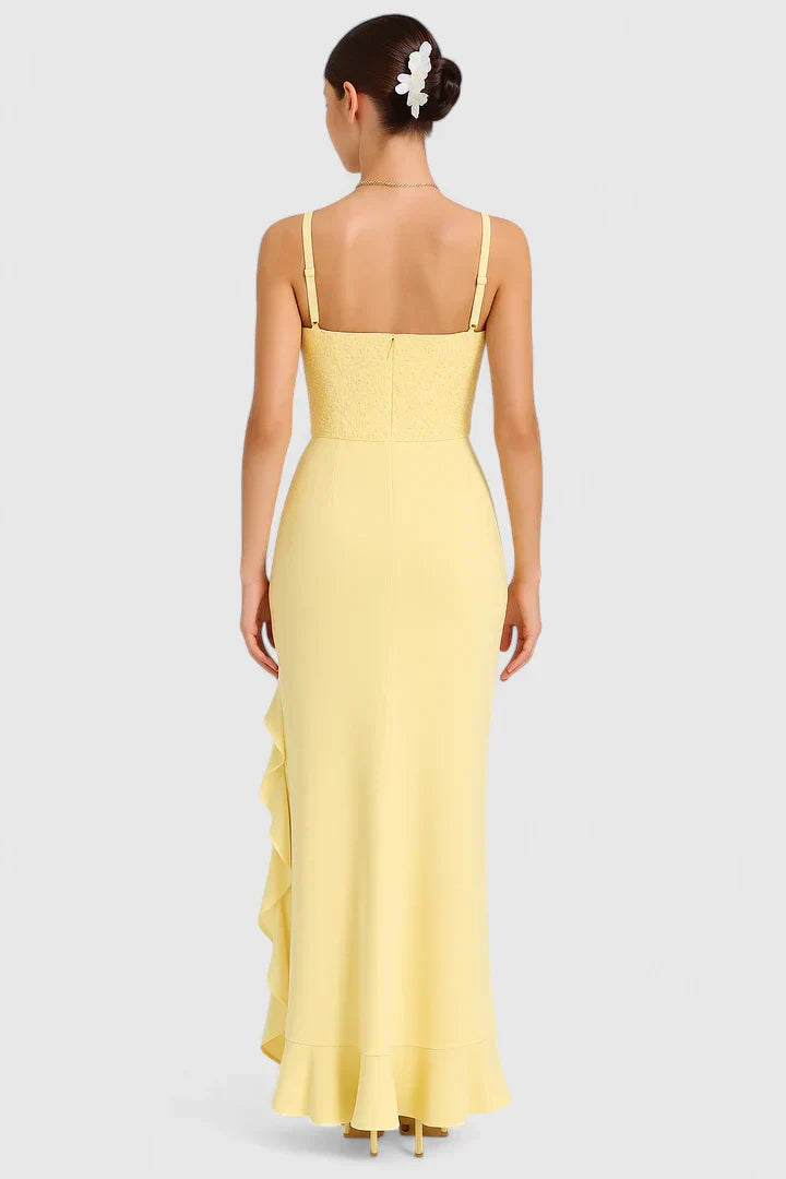 Soraya | Women’s Elegant Ruffle Hem Midi Dress