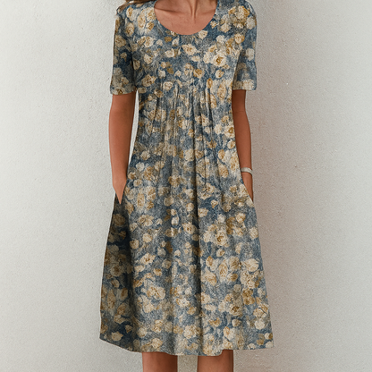Rosalind | Women’s Vintage Floral Ruffle Spring Dress