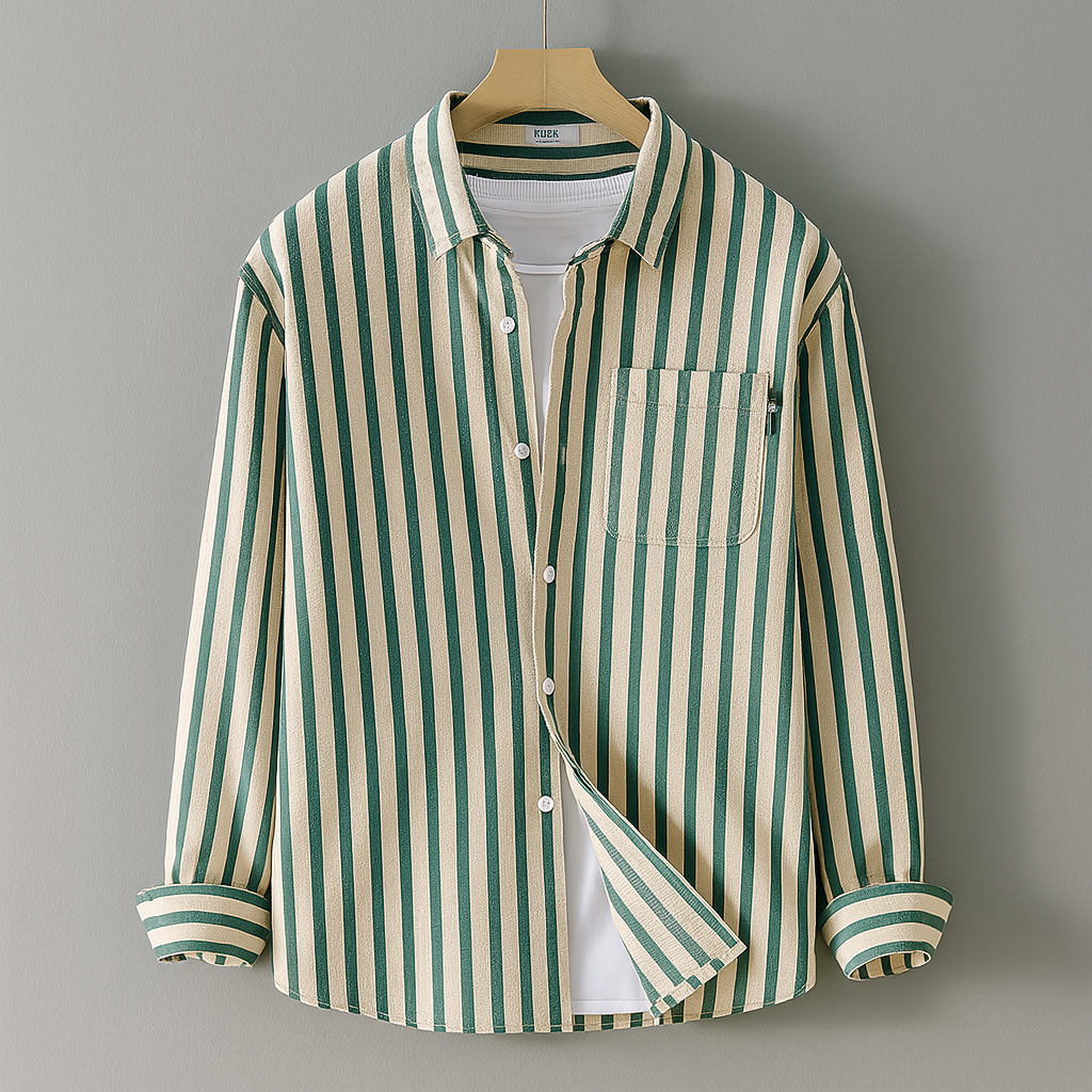 Weston | Men’s Casual Long Sleeve Shirt with Chest Pocket