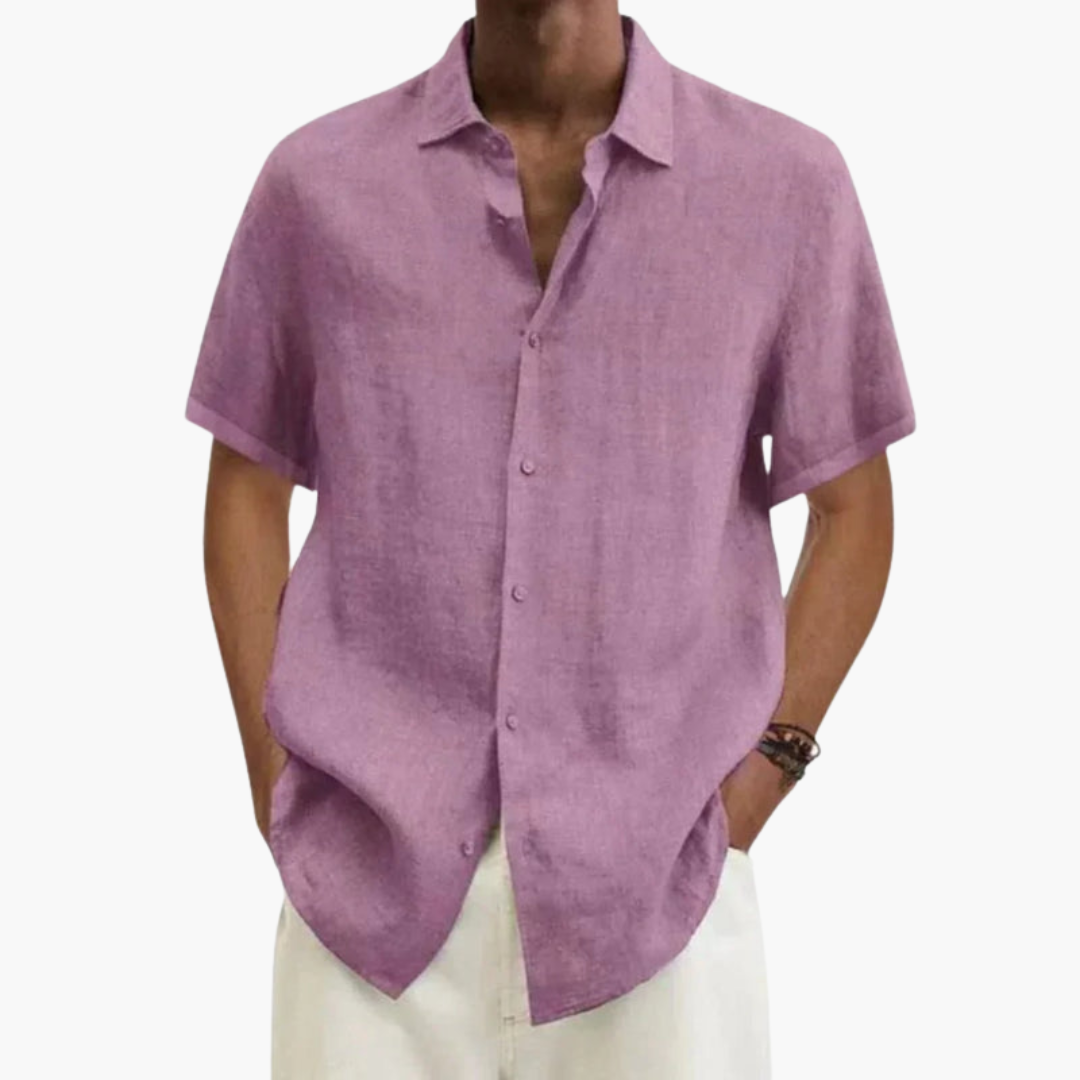 Wyatt | Men’s Short Sleeve Button-Front Collared Shirt