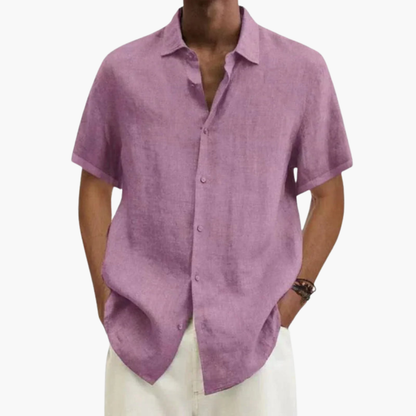 Wyatt | Men’s Short Sleeve Button-Front Collared Shirt