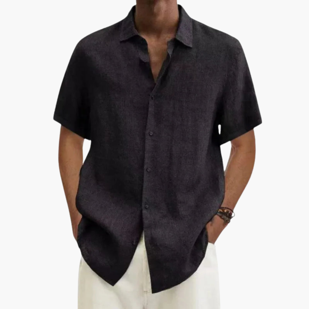 Wyatt | Men’s Short Sleeve Button-Front Collared Shirt