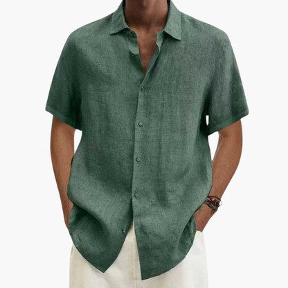 Wyatt | Men’s Short Sleeve Button-Front Collared Shirt