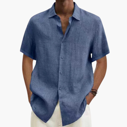 Wyatt | Men’s Short Sleeve Button-Front Collared Shirt
