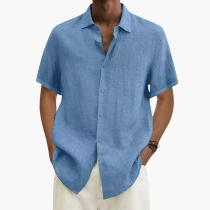 Wyatt | Men’s Short Sleeve Button-Front Collared Shirt