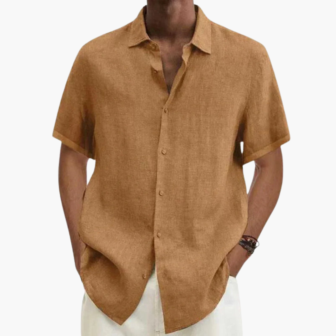 Wyatt | Men’s Short Sleeve Button-Front Collared Shirt
