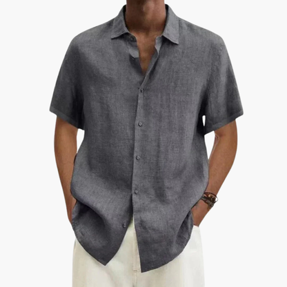 Wyatt | Men’s Short Sleeve Button-Front Collared Shirt