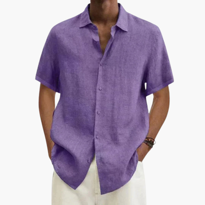 Wyatt | Men’s Short Sleeve Button-Front Collared Shirt