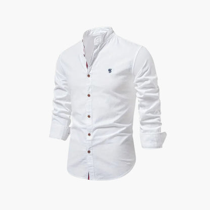 Weston | Men’s Long Sleeve Stand Collar Button-Front Shirt