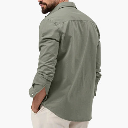 Colton | Men’s Long Sleeve Chest Pocket Button-Up Shirt